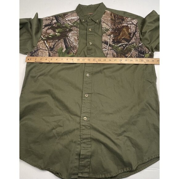 MAGELLAN Mens LARGE Olive Realtree Camo L/S Button-Up Hunting Shooting SHIRT EUC - Picture 3 of 7